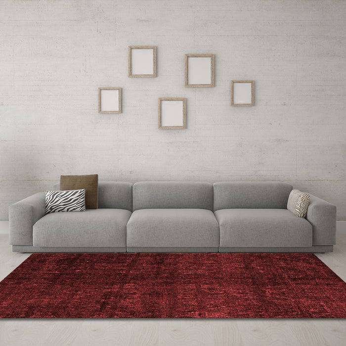 Modern Red Washable Rugs