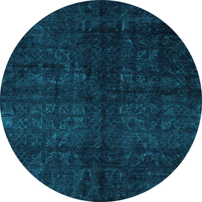 Round Machine Washable Abstract Light Blue Modern Rug, wshabs4510lblu