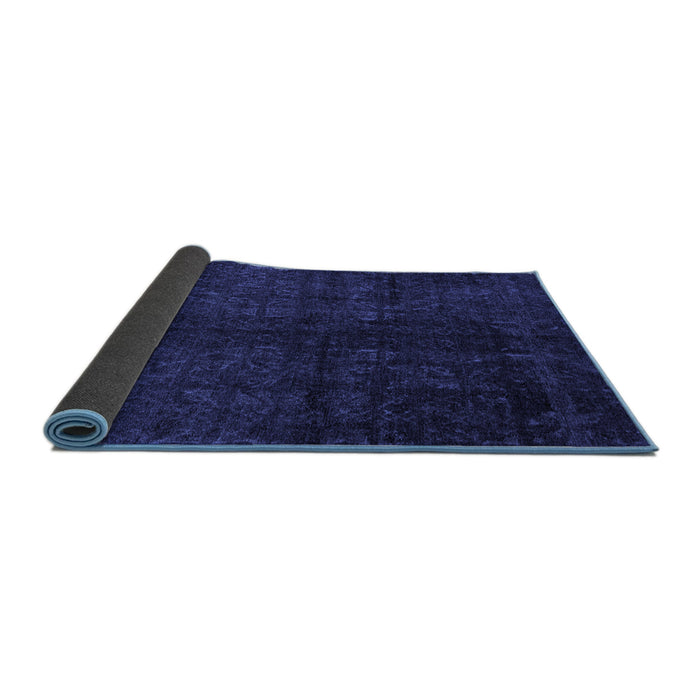 Sideview of Abstract Blue Modern Rug, abs4510blu