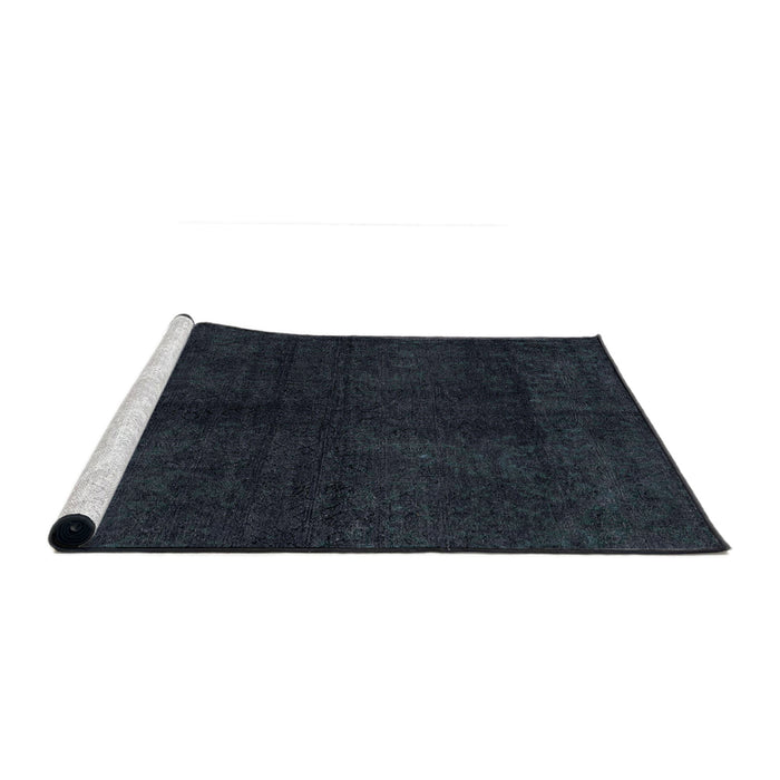 Sideview of Machine Washable Abstract Night Blue Rug, wshabs4511