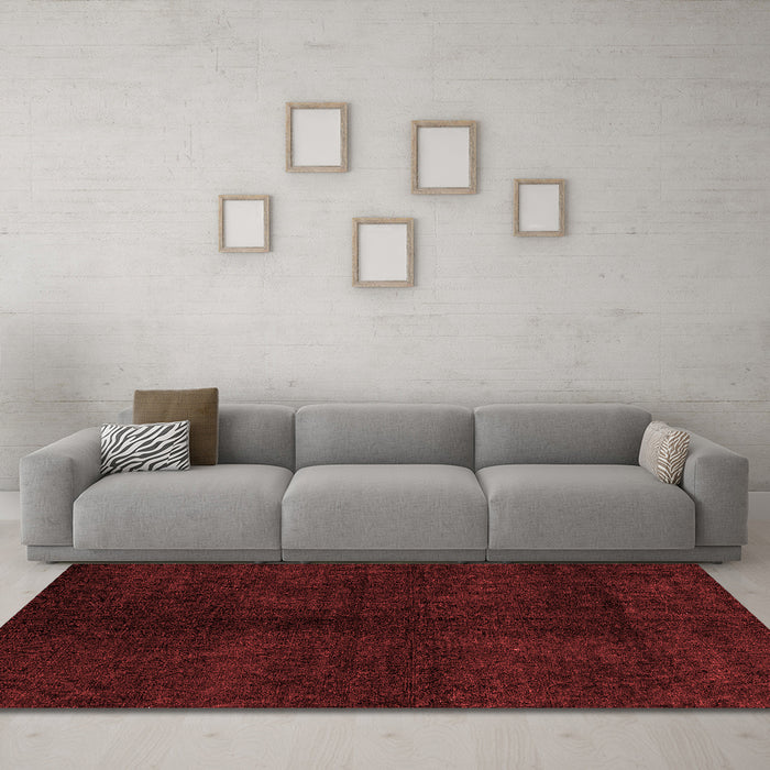 Modern Red Washable Rugs