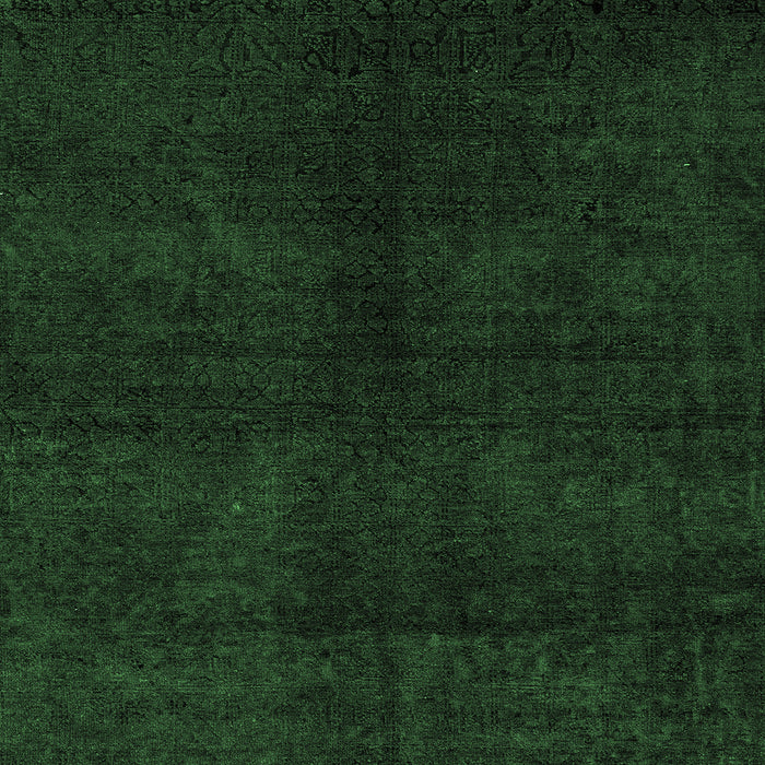 Square Machine Washable Abstract Emerald Green Modern Area Rugs, wshabs4511emgrn