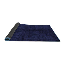 Sideview of Abstract Blue Modern Rug, abs4511blu