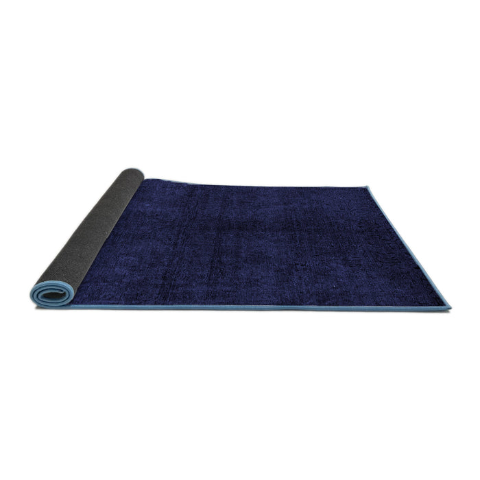 Sideview of Abstract Blue Modern Rug, abs4511blu