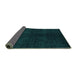 Sideview of Abstract Turquoise Modern Rug, abs4511turq