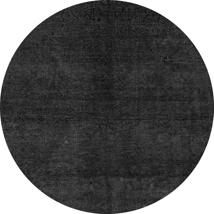Round Machine Washable Abstract Gray Modern Rug, wshabs4511gry
