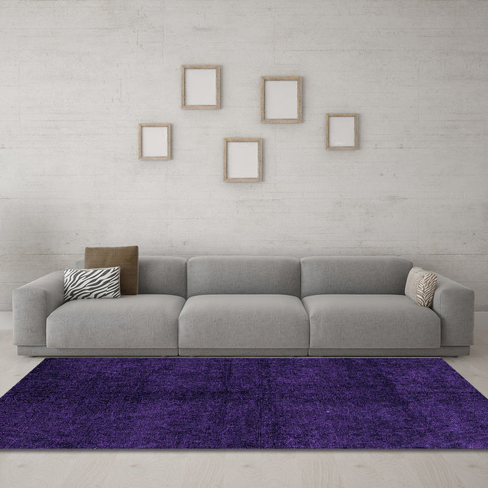 Machine Washable Abstract Purple Modern Area Rugs in a Living Room, wshabs4511pur