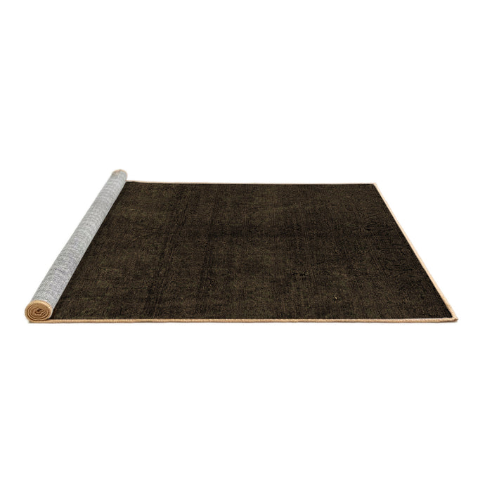 Sideview of Machine Washable Abstract Brown Modern Rug, wshabs4511brn