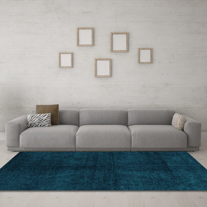 Machine Washable Abstract Light Blue Modern Rug in a Living Room, wshabs4511lblu
