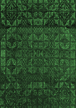 Abstract Emerald Green Modern Rug, abs4512emgrn