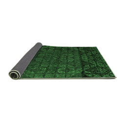 Sideview of Abstract Emerald Green Modern Rug, abs4512emgrn