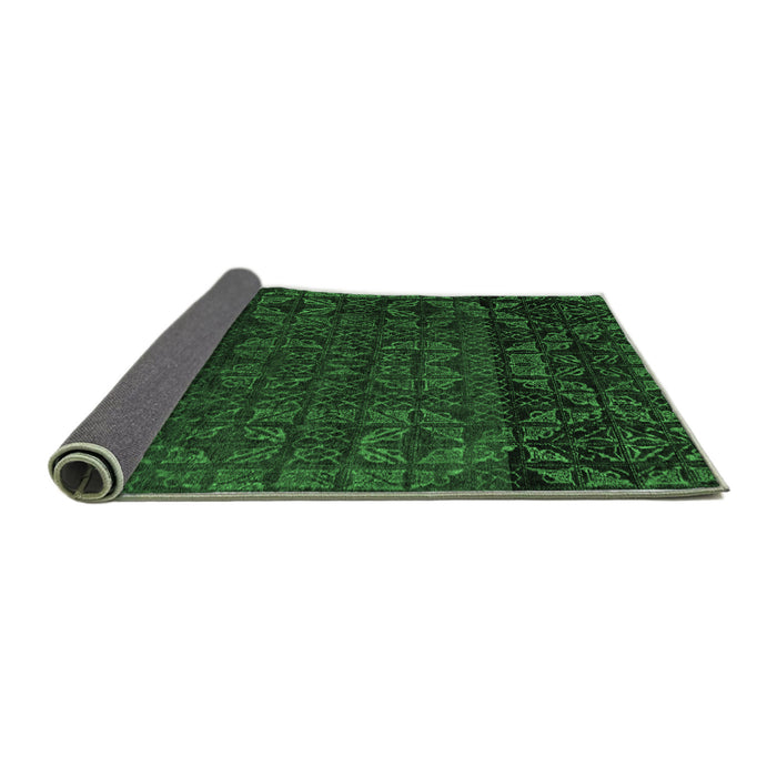 Sideview of Abstract Emerald Green Modern Rug, abs4512emgrn