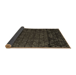Sideview of Abstract Brown Modern Rug, abs4512brn