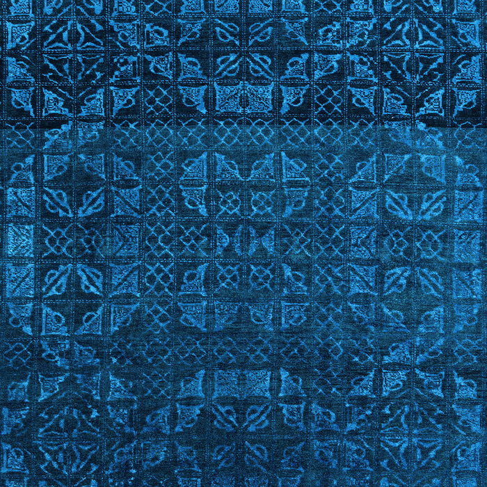 Square Abstract Light Blue Modern Rug, abs4512lblu