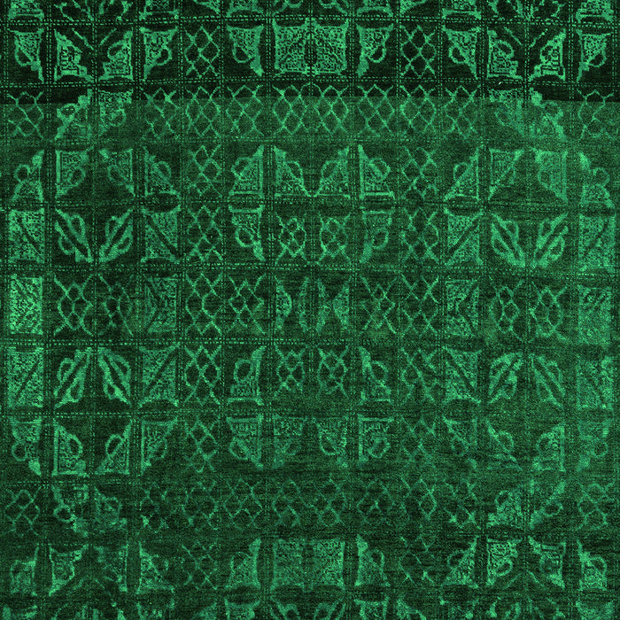 Machine Washable Abstract Green Modern Area Rugs, wshabs4512grn