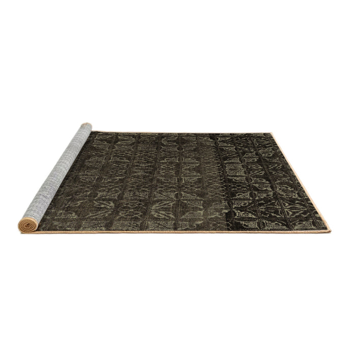 Sideview of Machine Washable Abstract Brown Modern Rug, wshabs4512brn
