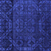 Square Abstract Blue Modern Rug, abs4512blu