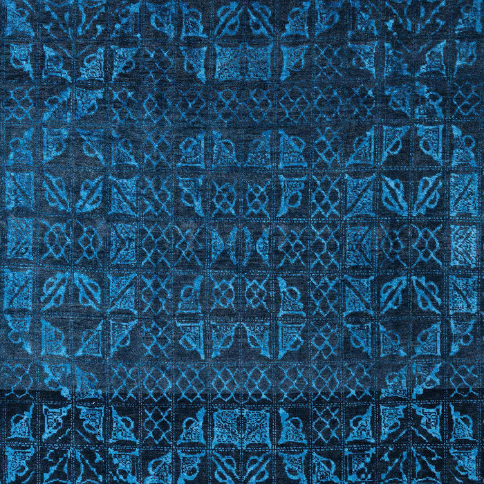 Abstract Bright Navy Blue Modern Rug, abs4512