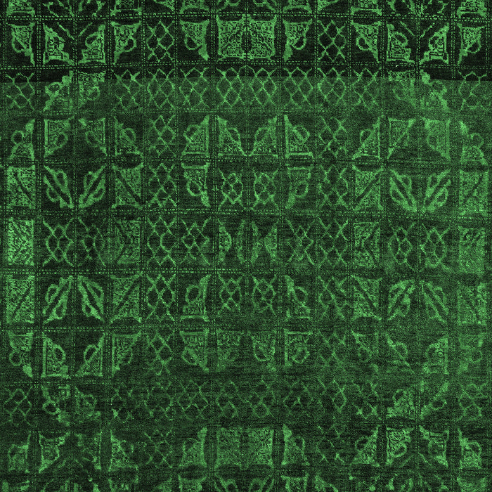 Machine Washable Abstract Emerald Green Modern Area Rugs, wshabs4512emgrn
