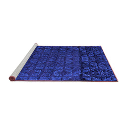 Sideview of Machine Washable Abstract Purple Modern Area Rugs, wshabs4512pur