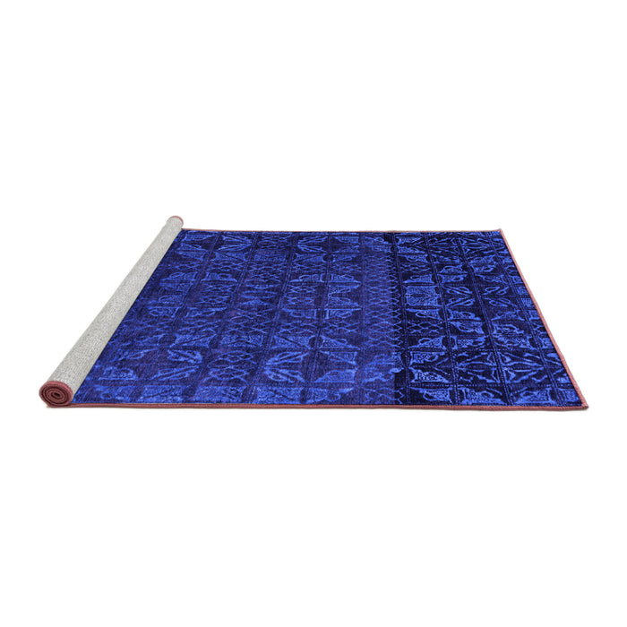 Sideview of Machine Washable Abstract Purple Modern Area Rugs, wshabs4512pur