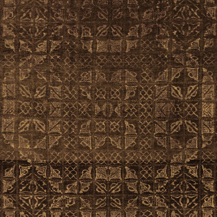 Square Abstract Orange Modern Rug, abs4512org