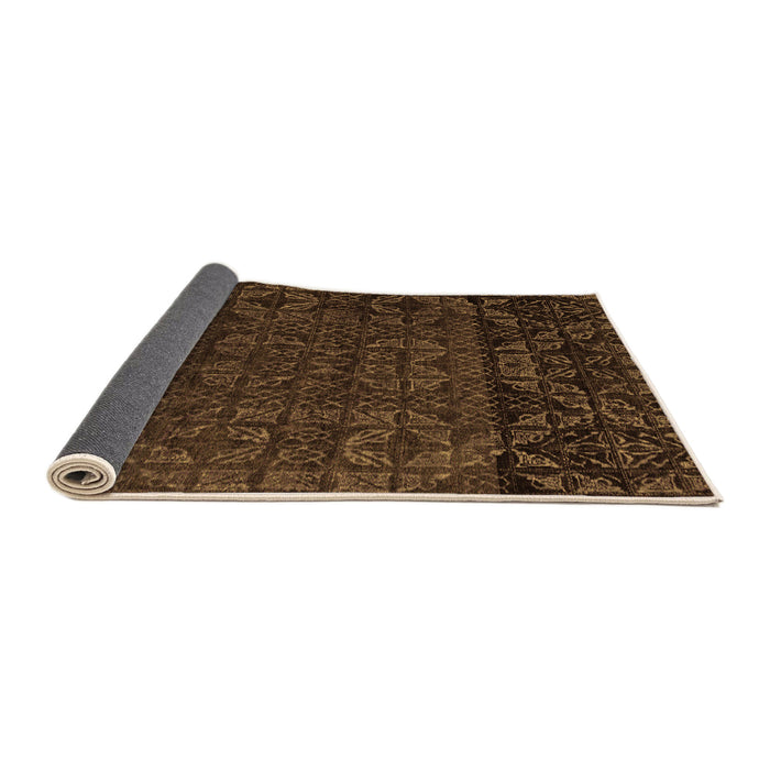 Sideview of Abstract Orange Modern Rug, abs4512org