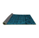 Sideview of Abstract Turquoise Modern Rug, abs4512turq