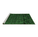 Sideview of Machine Washable Abstract Emerald Green Modern Area Rugs, wshabs4512emgrn