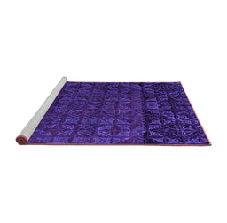 Sideview of Machine Washable Abstract Pink Modern Rug, wshabs4512pnk