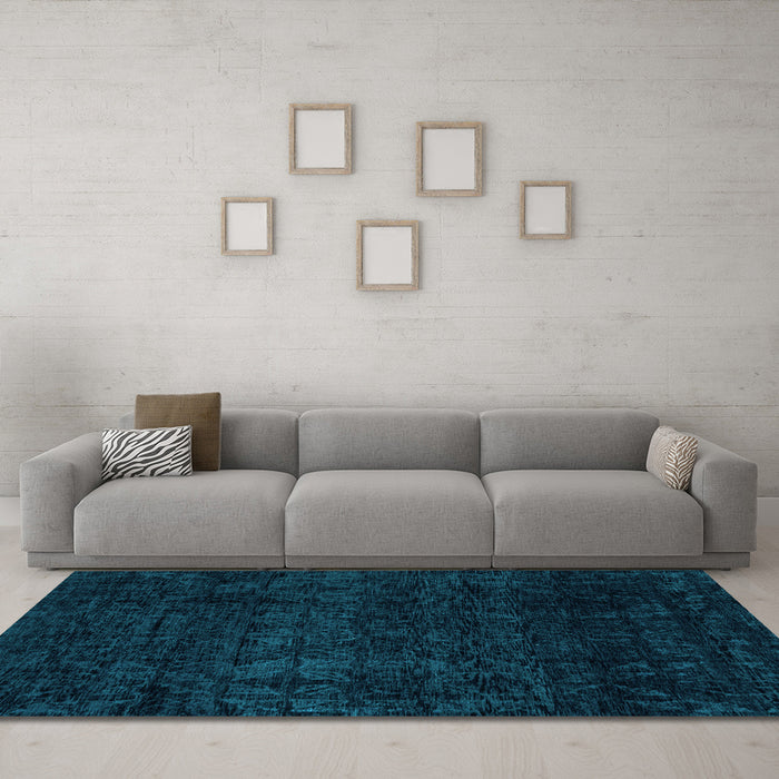 Machine Washable Abstract Light Blue Modern Rug in a Living Room, wshabs4513lblu