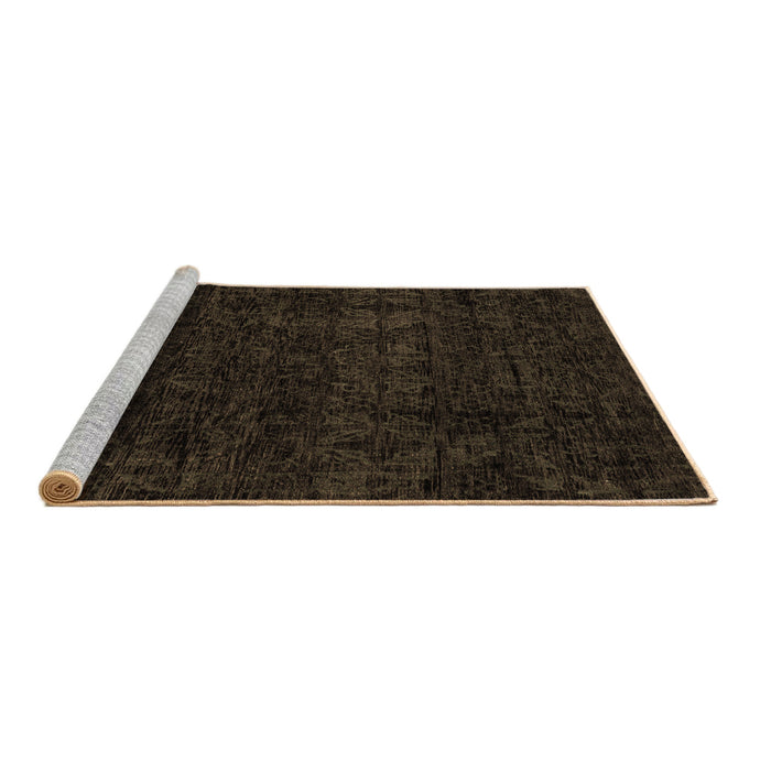 Sideview of Machine Washable Abstract Brown Modern Rug, wshabs4513brn