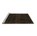 Sideview of Machine Washable Abstract Brown Modern Rug, wshabs4513brn