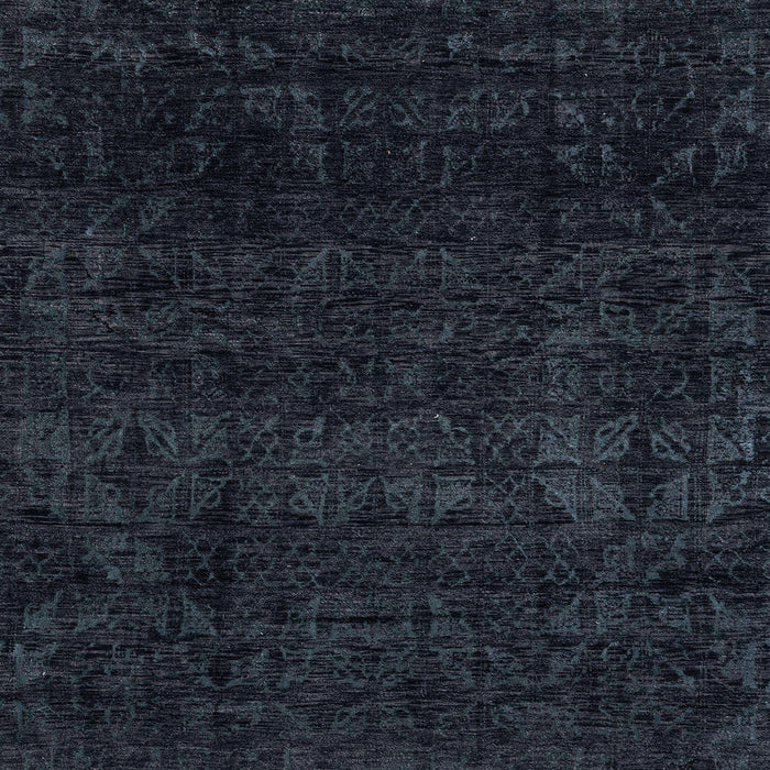 Square Machine Washable Abstract Dark Blue Grey Blue Rug, wshabs4513