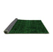 Sideview of Abstract Green Modern Rug, abs4513grn