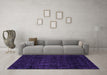 Machine Washable Abstract Purple Modern Area Rugs in a Living Room, wshabs4513pur