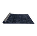 Sideview of Abstract Blue Modern Rug, abs4514