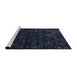 Sideview of Machine Washable Abstract Night Blue Rug, wshabs4514