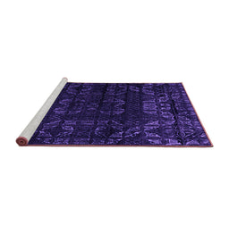 Sideview of Machine Washable Abstract Purple Modern Area Rugs, wshabs4514pur