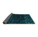 Sideview of Abstract Turquoise Modern Rug, abs4514turq