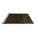 Sideview of Machine Washable Abstract Brown Modern Rug, wshabs4514brn