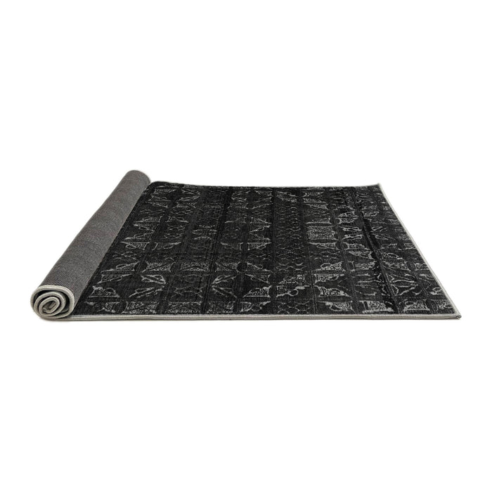 Sideview of Abstract Gray Modern Rug, abs4514gry