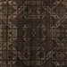 Square Machine Washable Abstract Brown Modern Rug, wshabs4514brn