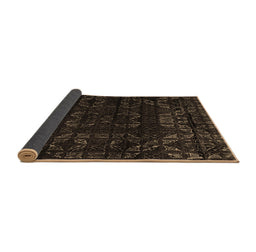 Sideview of Abstract Brown Modern Rug, abs4514brn
