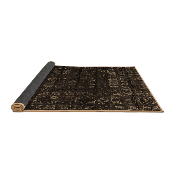 Sideview of Abstract Brown Modern Rug, abs4514brn