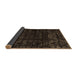 Sideview of Abstract Brown Modern Rug, abs4514brn