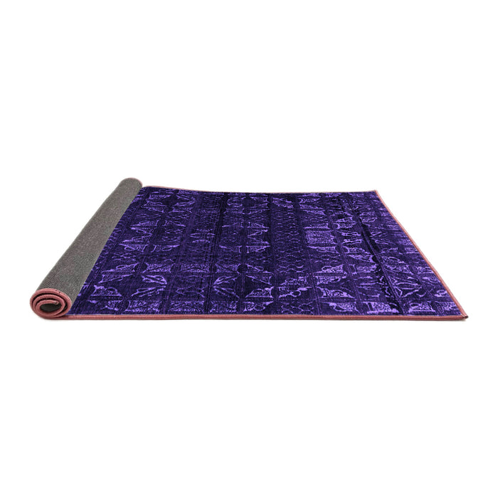 Sideview of Abstract Purple Modern Rug, abs4514pur