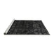 Sideview of Machine Washable Abstract Gray Modern Rug, wshabs4514gry