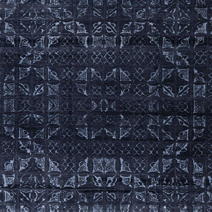 Square Abstract Blue Modern Rug, abs4514
