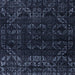 Square Abstract Blue Modern Rug, abs4514